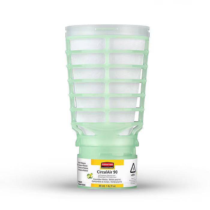 Rubbermaid Commercial CirculAir 90 Solid Air Freshener & Deodorizer Refill, Cucumber Melon Scent, 6/Carton (FG402470)