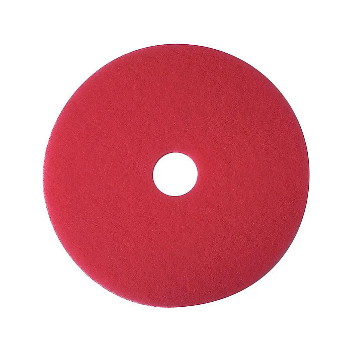 3M 5100 13" Buffing Floor Pad, Red, 5/Carton