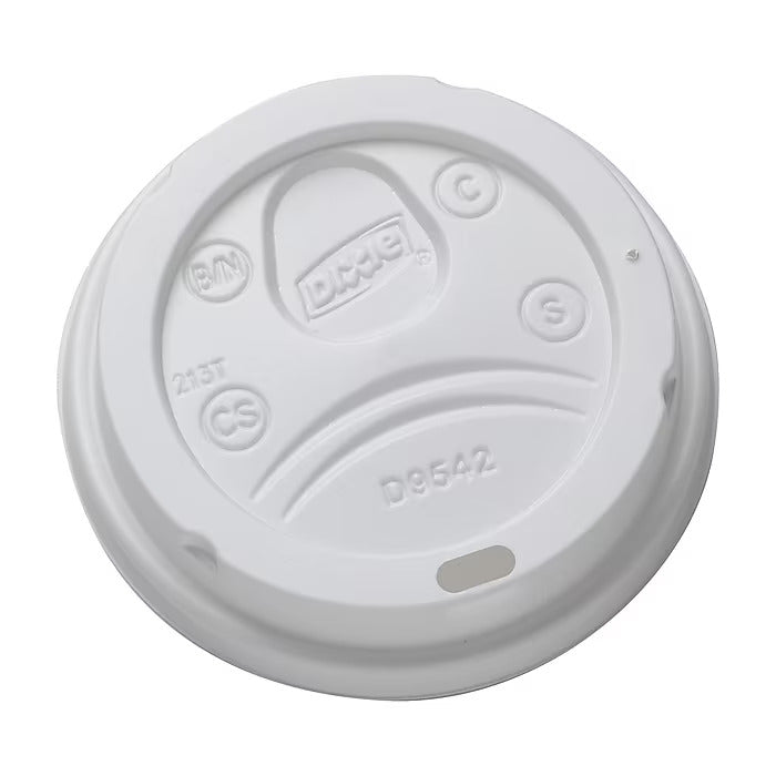 Dixie Large Plastic Lid, White, 1000/Carton