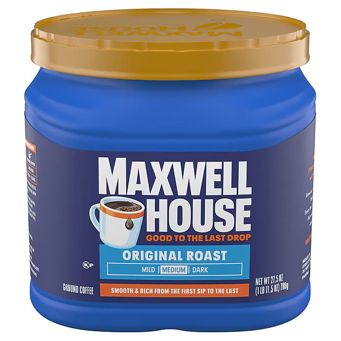 Maxwell House Original Roast Ground Coffee, Medium Roast, 27.5 oz