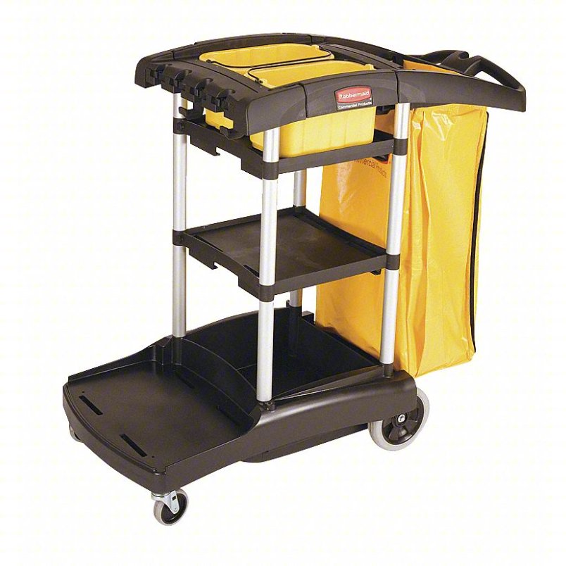 Rubbermaid Commercial Janitorial 3-Shelf Cleaning Cart