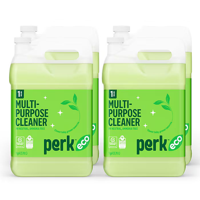 Perk Eco Multi-Purpose Cleaner Refills, Ready To Use, 1 Gallon, 4/Carton