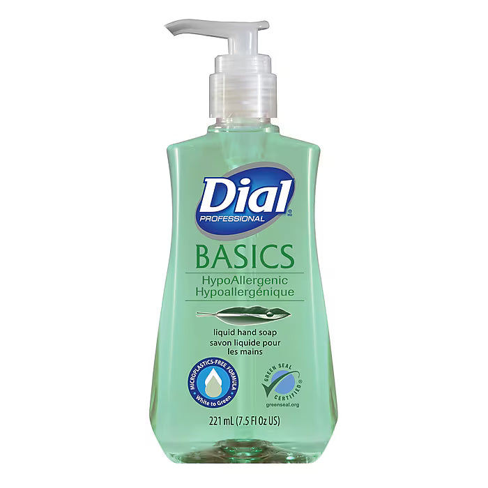Dial Basics Liquid Hand Soap, Floral, 7.5 Oz., 12/Carton