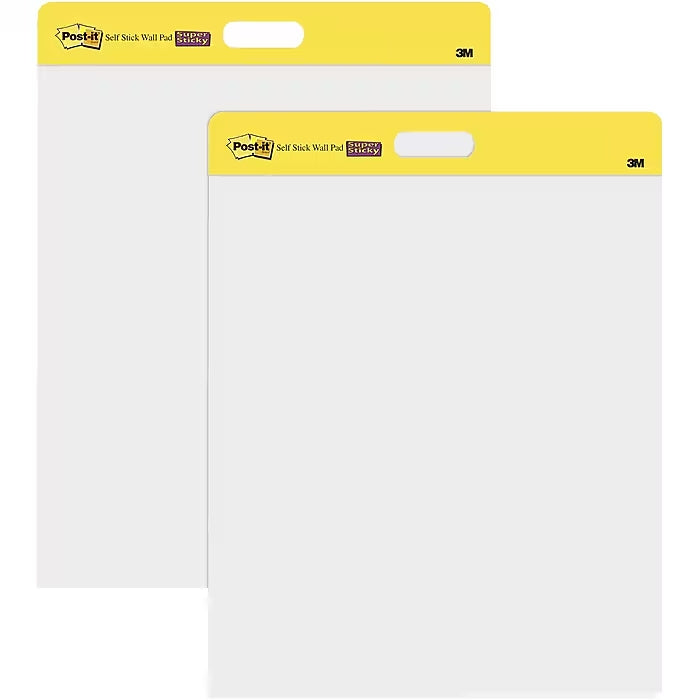 Post-it Super Sticky Wall Easel Pad, 20" x 23", 20 Sheets/Pad, 2 Pads/Pack
