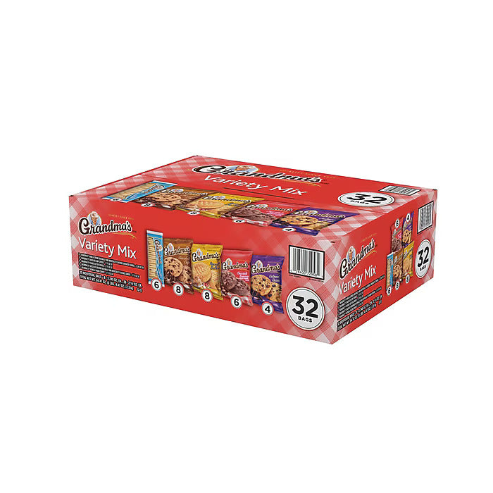 Grandma's Cookies Variety Pack, 32 Packs/Box