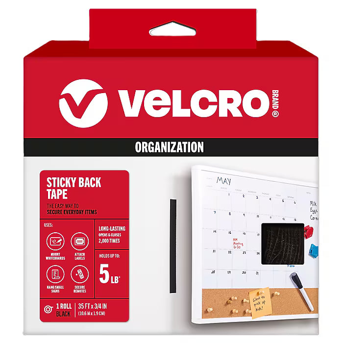 VELCRO Brand Sticky Back, Black