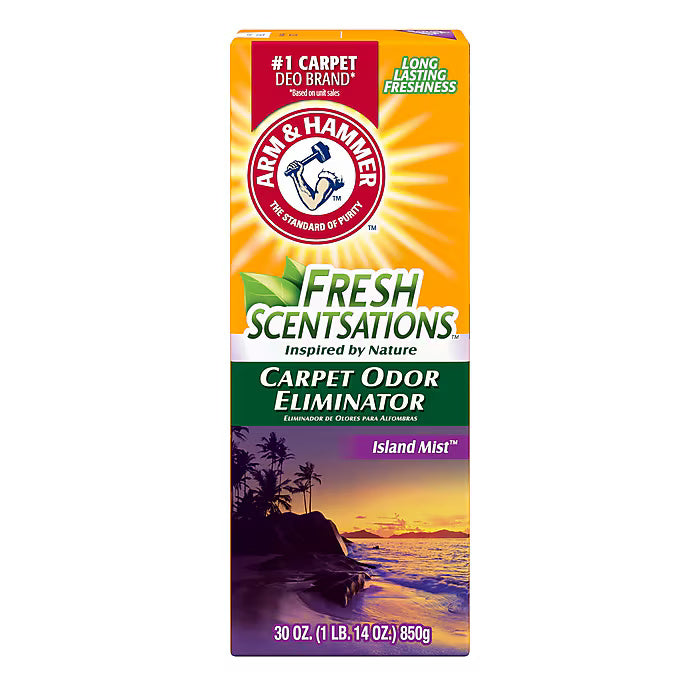Arm & Hammer Deodorizing Carpet Cleaning Powder, Fresh Scent, 30 Oz, 6/Carton