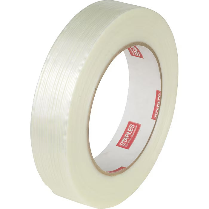 Staples® 4 mil. Filament Tape, 0.9" x 60 yards, 3" Core, 12/Pack