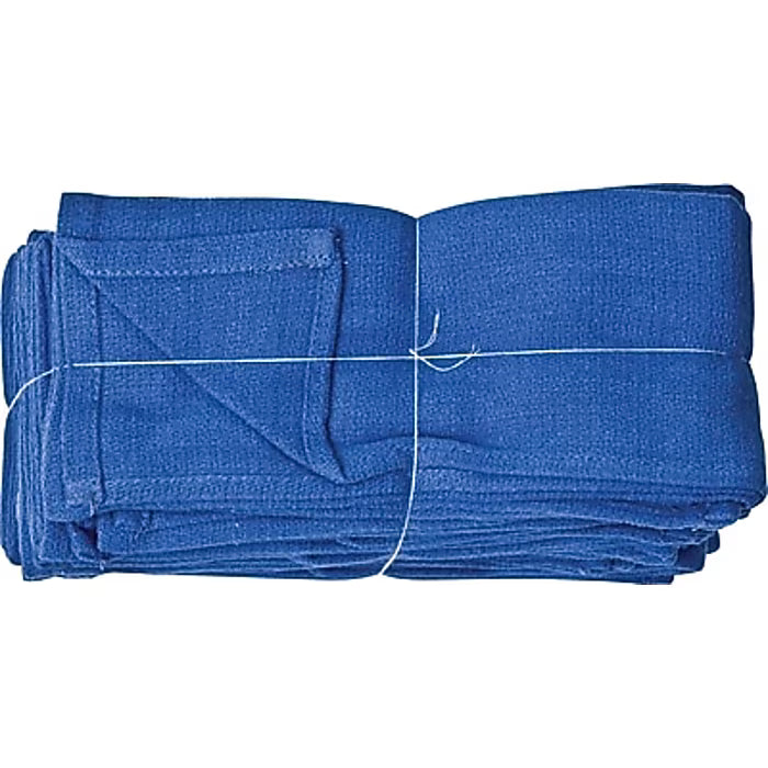Hospeco Cotton Cleaning Towels, 26" x 16", Blue, 125 Towels/Box