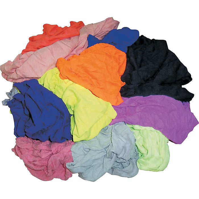HOSPECO Fabric Cleaning Rags, Assorted Colors, 10 lbs.
