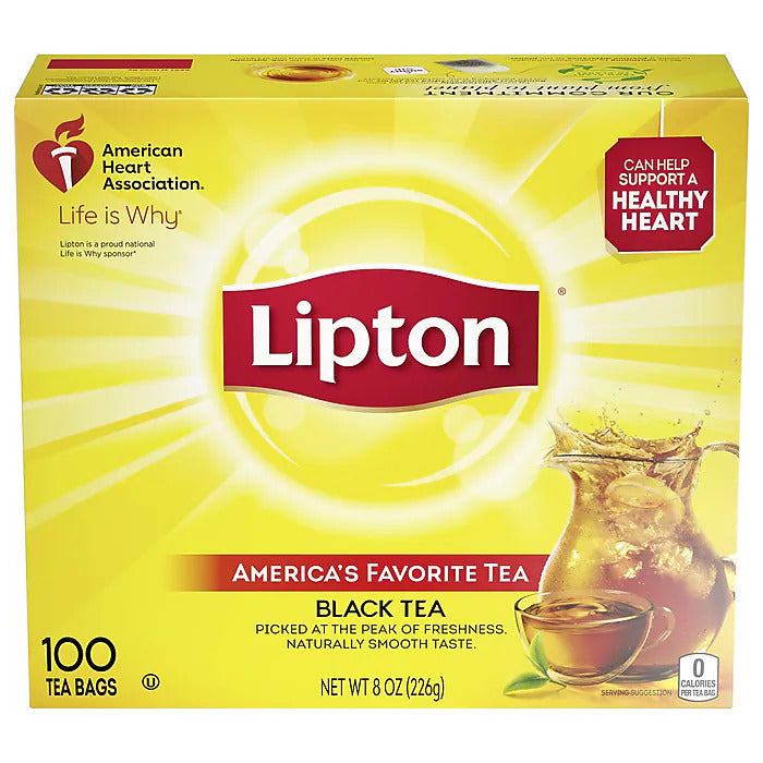 Lipton Black Tea 0.1 oz. Bags, 100/Box
