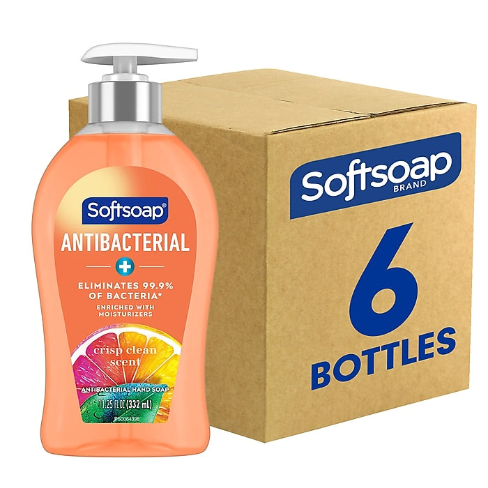 Softsoap Antibacterial Liquid Hand Soap, 6/Carton