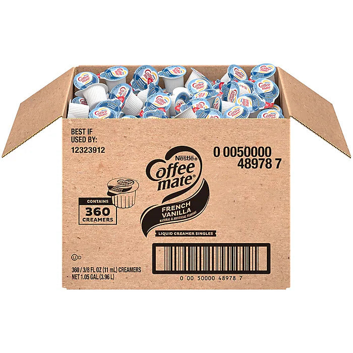 Coffee mate French Vanilla Liquid Creamer, 0.38 oz., 360/Carton