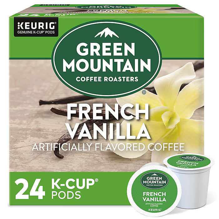 Green Mountain French Vanilla Coffee Keurig® K-Cup® Pods, Light Roast, 24/Box