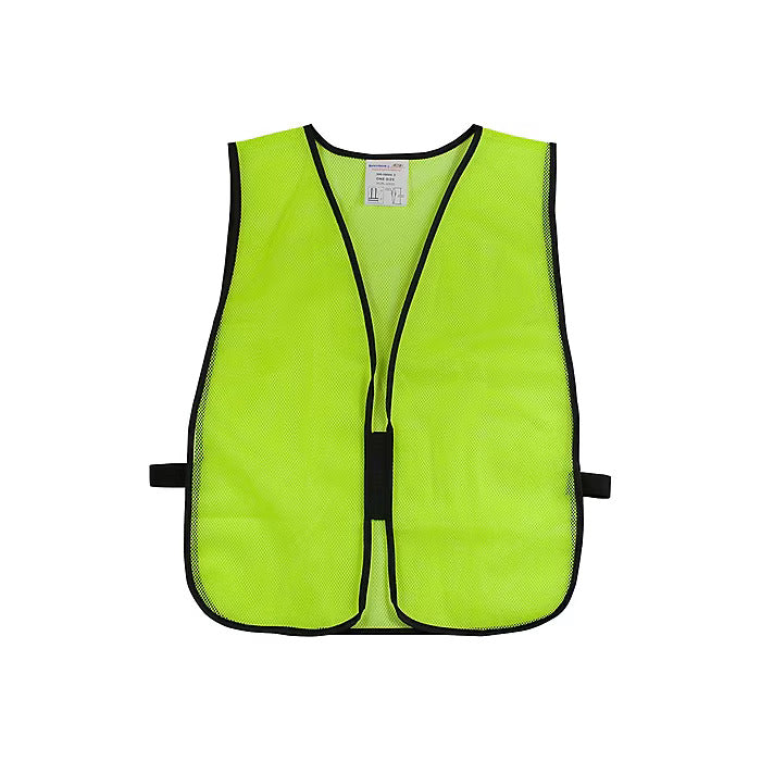 Protective Industrial Products Hook & Loop Safety Vest, Non-ANSI, One Size, Hi-Vis Lime Yellow
