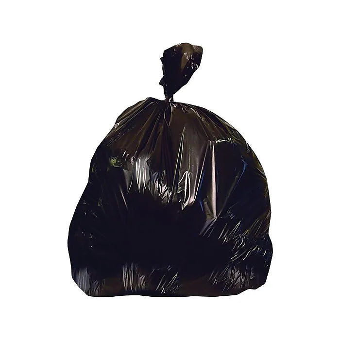 Heritage X-Liner 55-60 Gallon Industrial Trash Bag, 38" x 58", Low Density, 2 Mil, Black, 100 Bags/Box