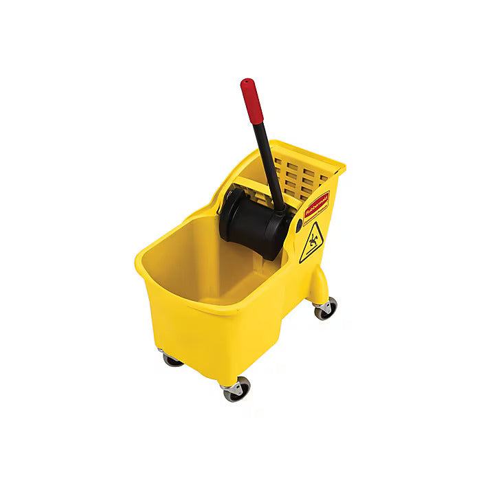 Rubbermaid Tandem Bucket & Side-Press Wringer, 31 qt. (7.75 Gal.), Yellow