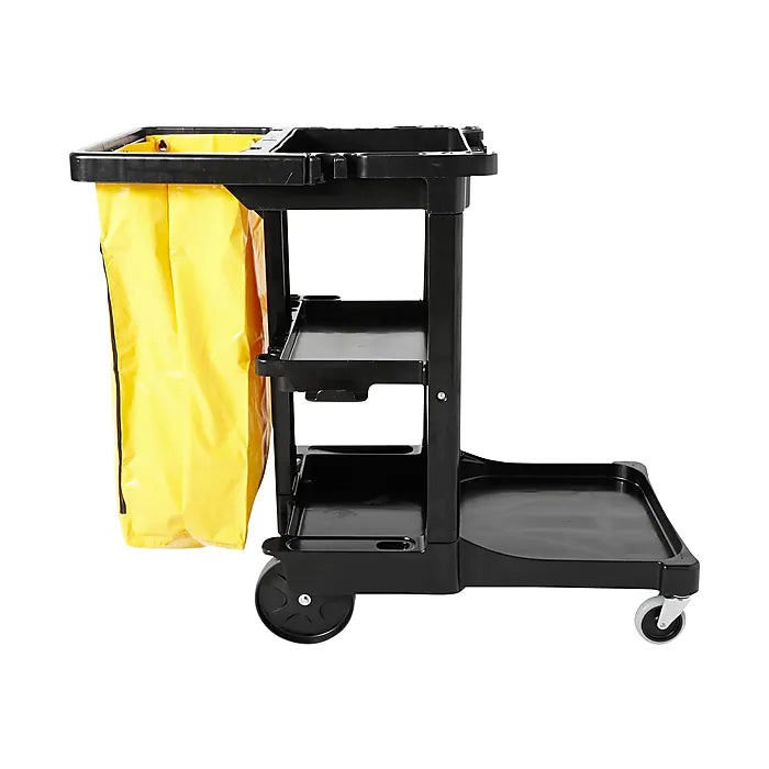 Rubbermaid Janitorial 3-Shelf Cleaning Cart with Bag