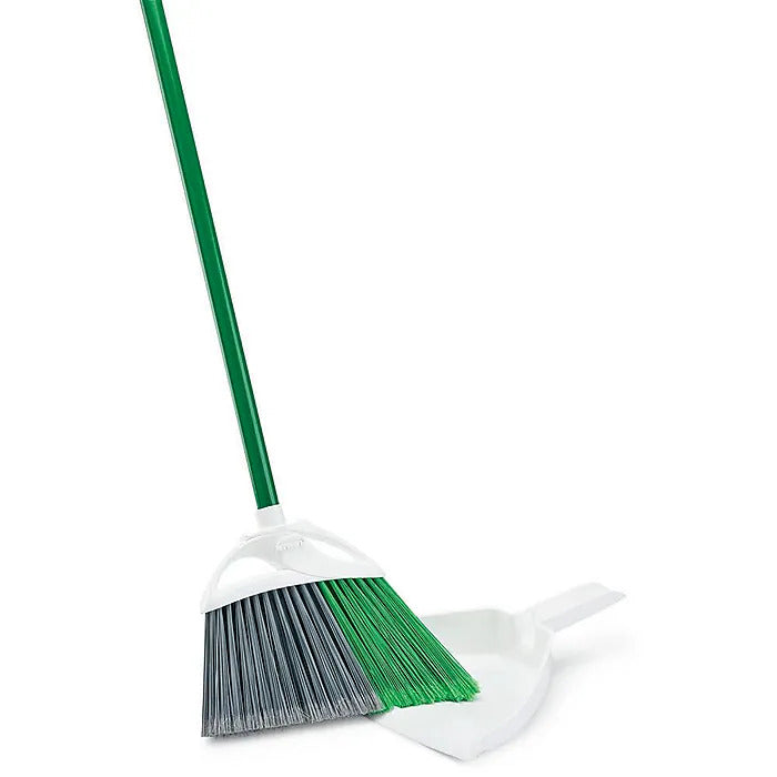 Libman Precision 11" Angle Broom with Dust Pan Set, 4 Sets/Carton