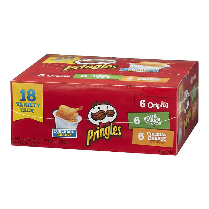 Pringles Snack Stacks Variety Pack Potato Chips, 13 oz., 18 Bags/Pack