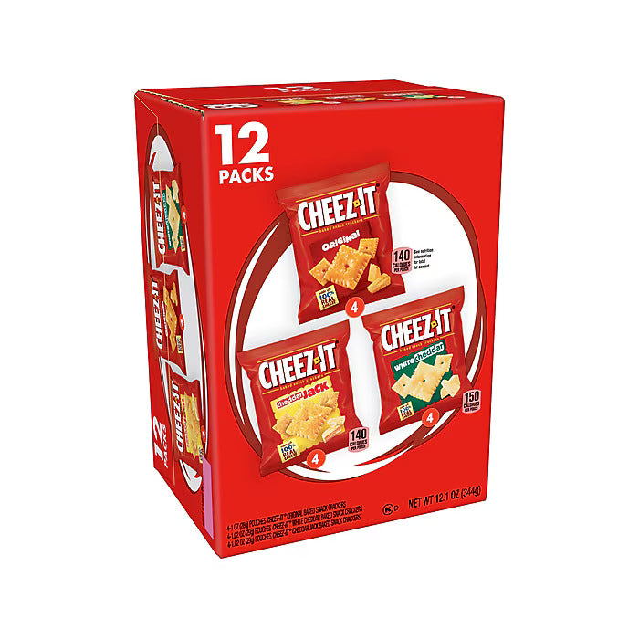 Cheez-It Crackers, 12.1 oz., 12 Packs/Box
