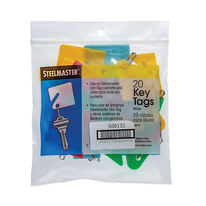 SteelMaster Key Tags, Assorted Colors 20/Pack